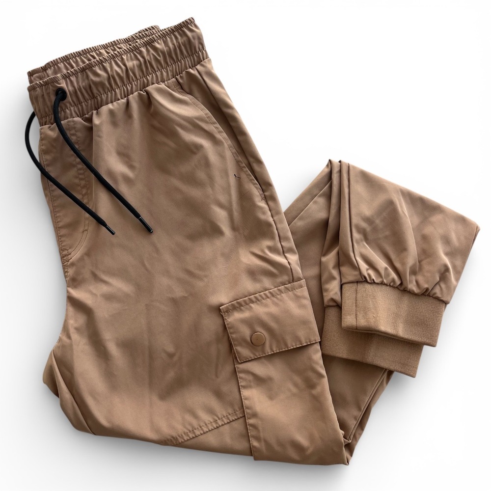 Southpole Mens M Tan Khaki Standard Issue Utility Cargo Pants Joggers Streetwear